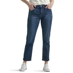 Lee Women's Heritage Mid Rise Slim Straight Jean, Size 16, 28" inseam, Regular